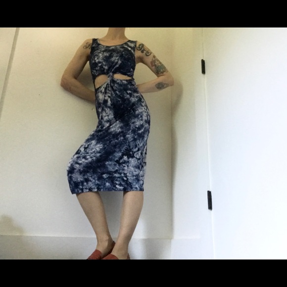 Forever 21 Marble Blue Tye-Dye Tank Top Dress - Picture 6 of 14